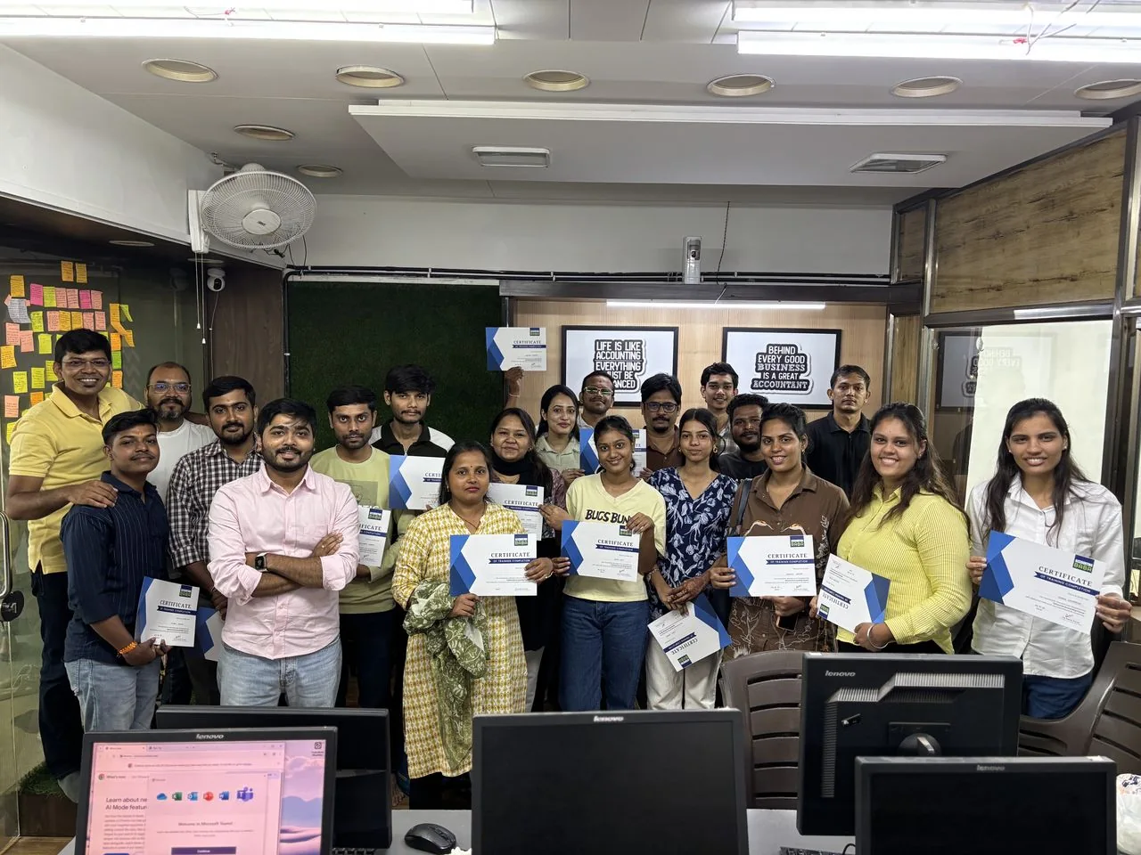 October 2026 batch holding their certificates at the certificate ceremony, Accounting Baba