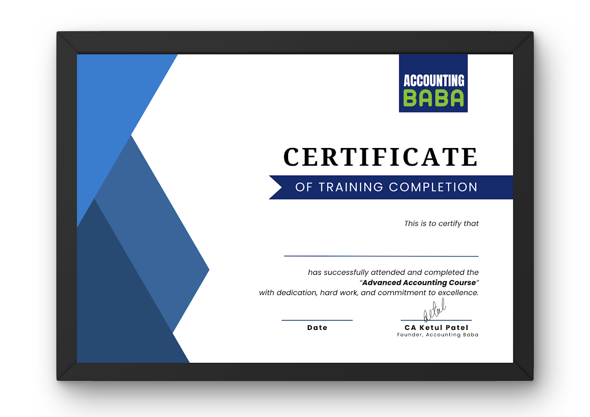 Accounting + AI Professional Program Completion Certificate - Accounting Baba Surat